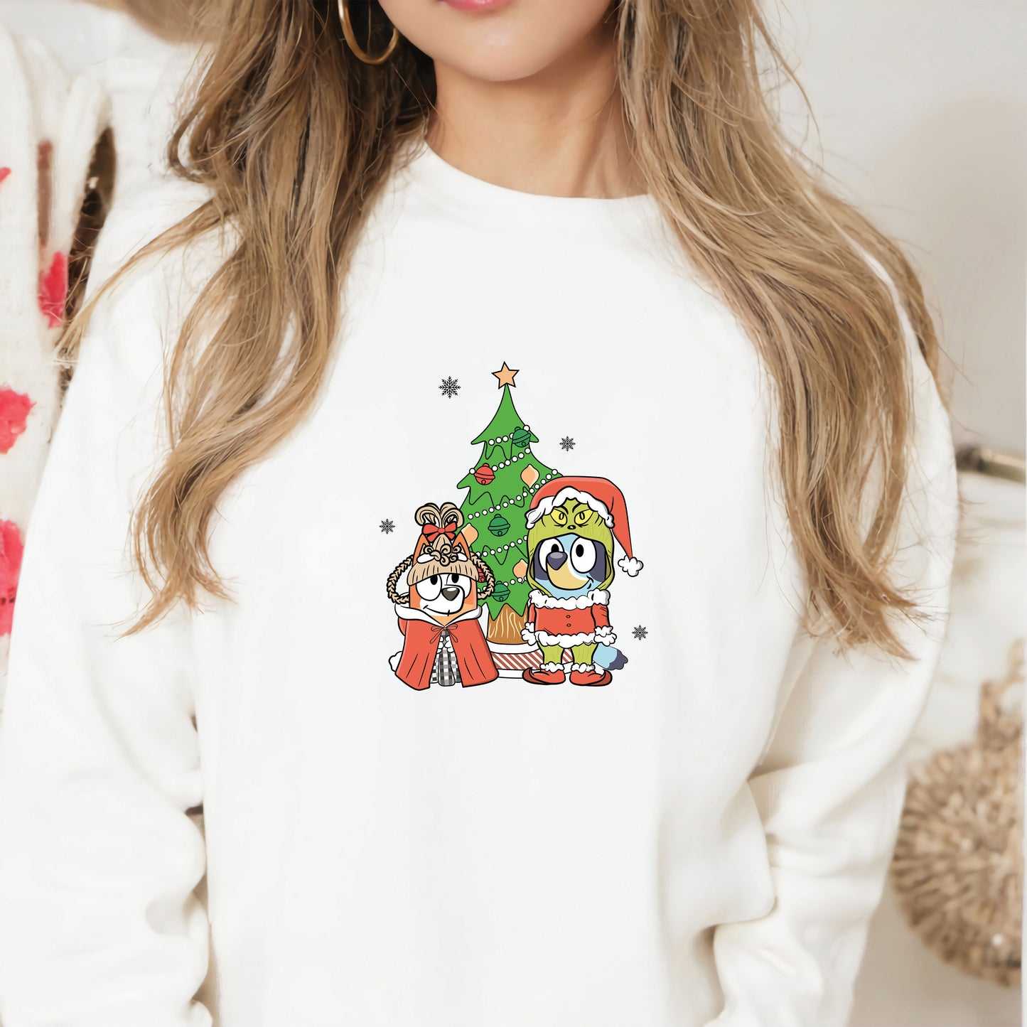 Blue Dog and Friends Christmas A DTF Transfer