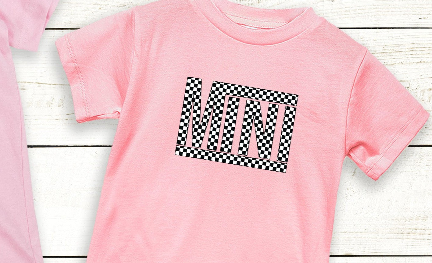 Mama and Mini Checkered, Matching Shirts, Mama and Me, Mama and Mini DTF Transfers