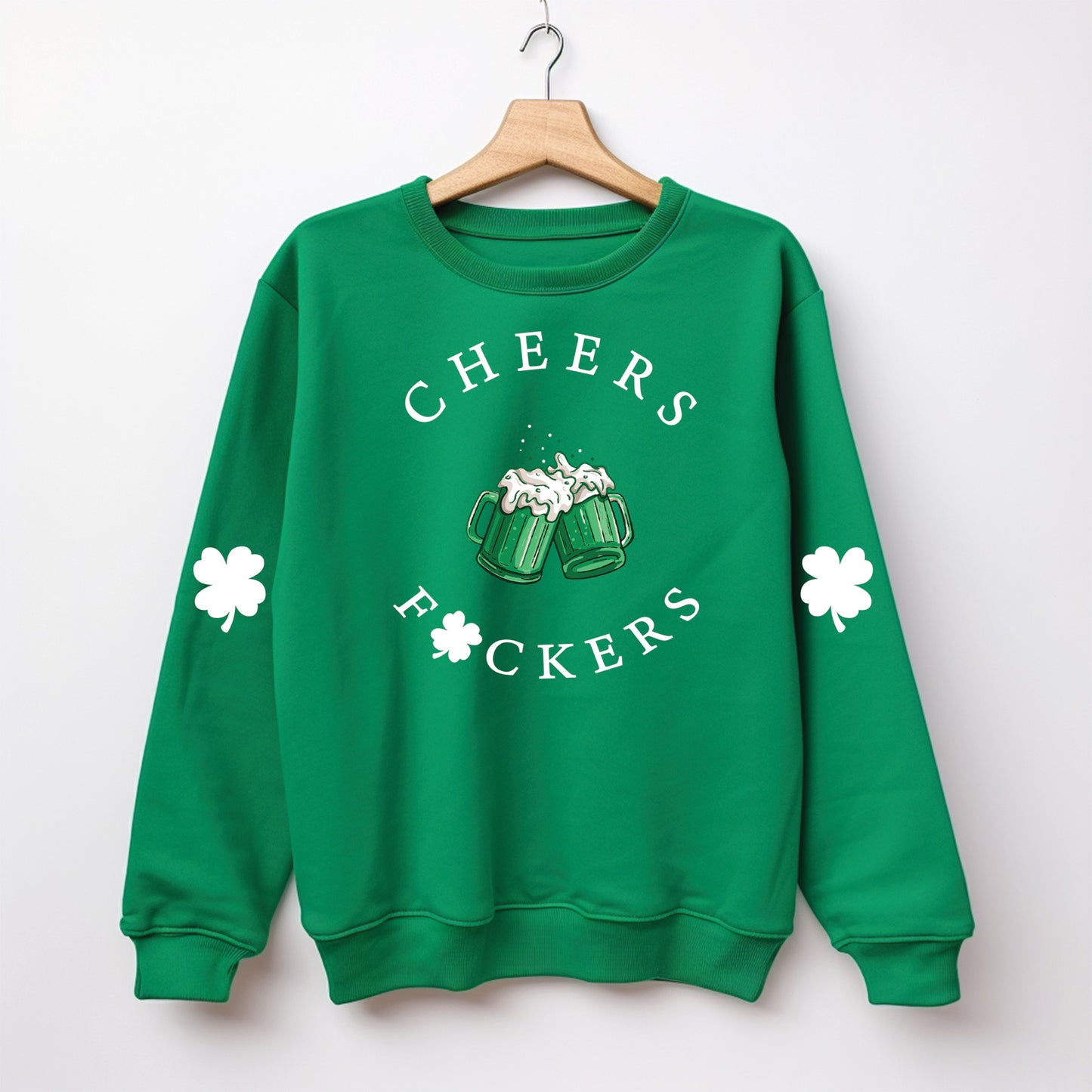 Cheers F*ckers St. Patty's Adult Humor w/Sleeve option DTF Transfer