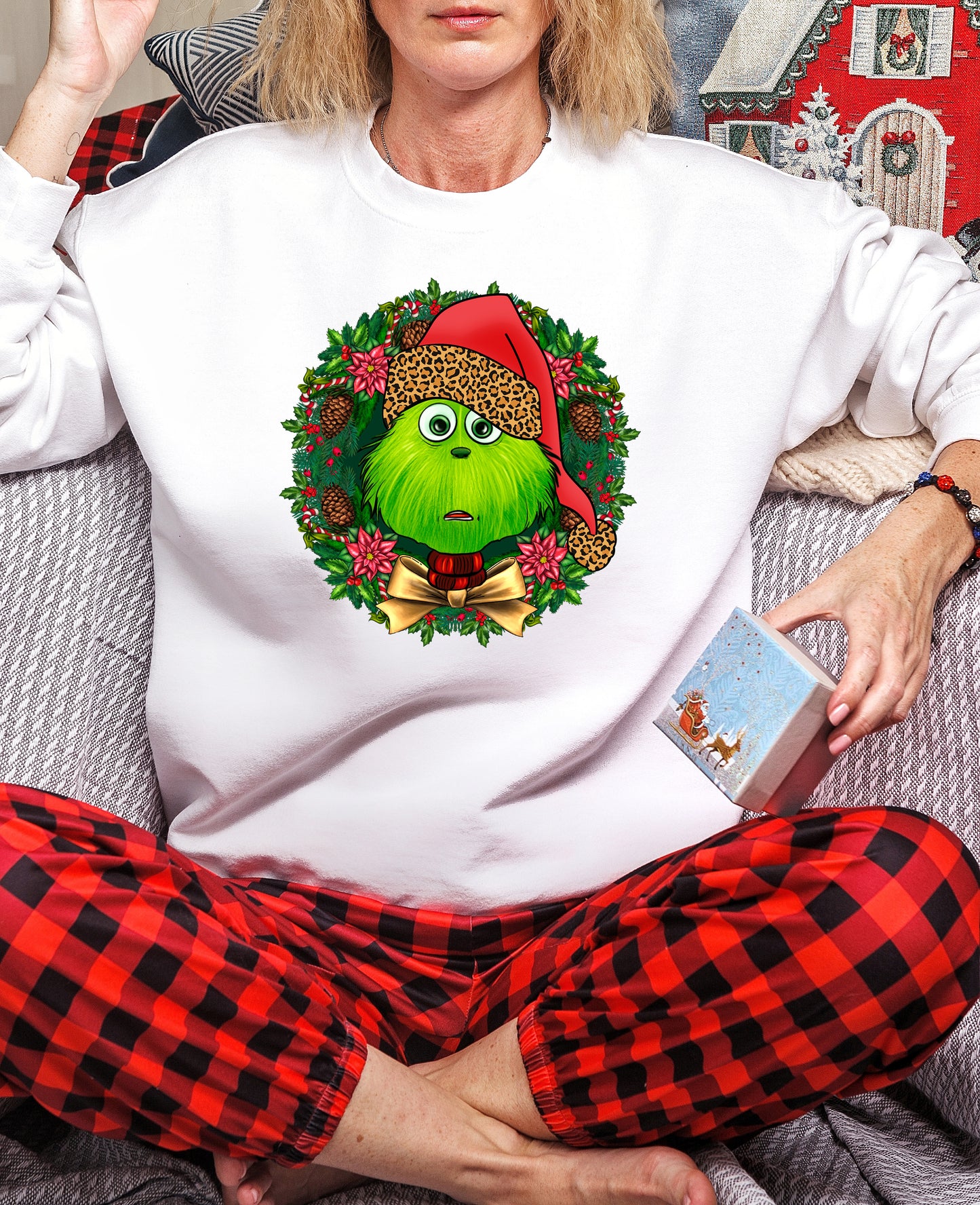 Green Guy Face Wreath DTF Transfer