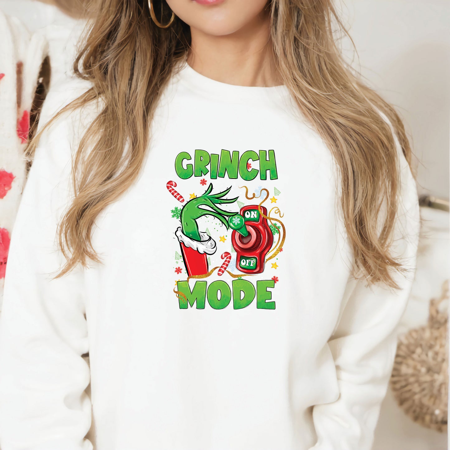 Green Guy Mode Light Switch Christmas DTF Transfer