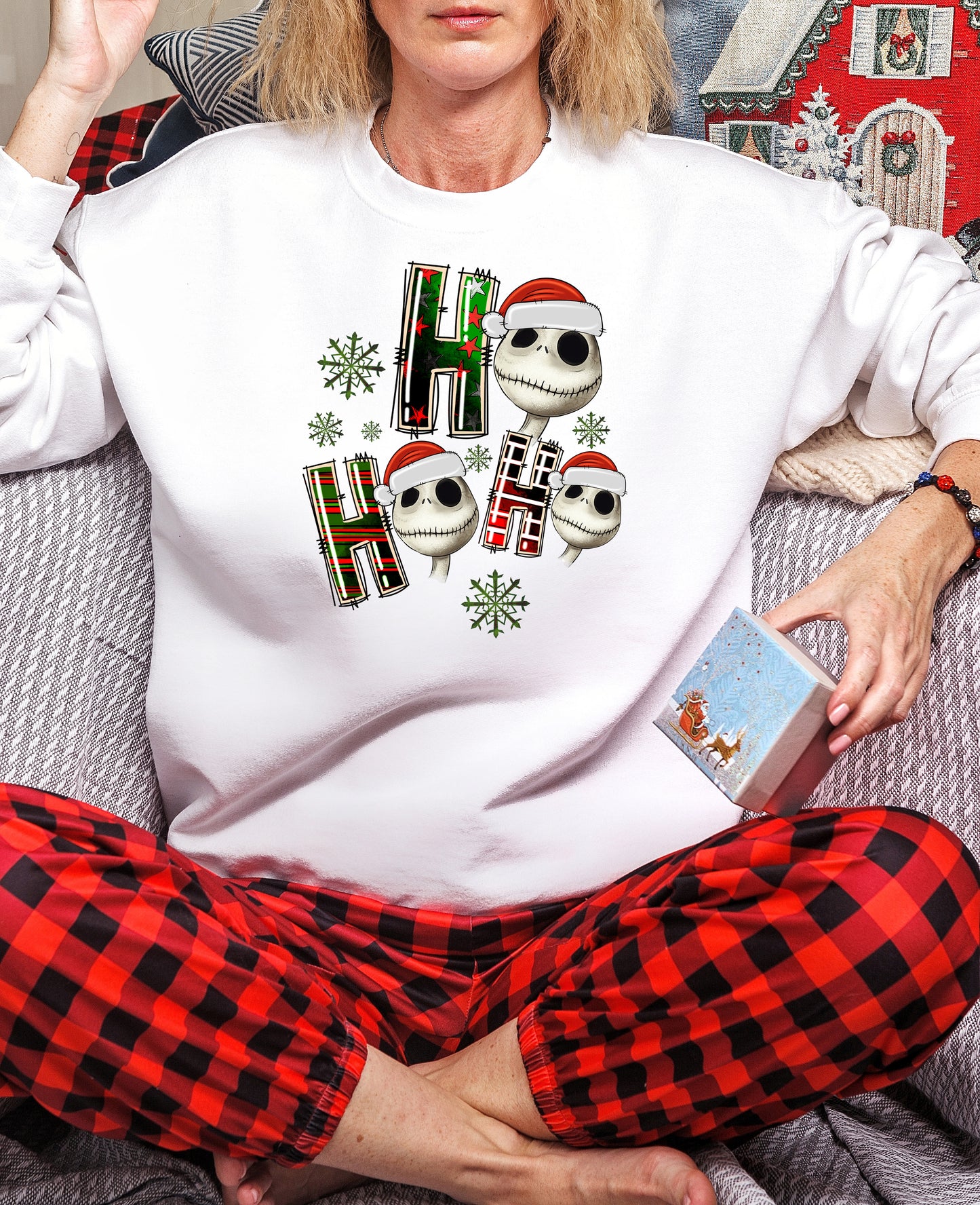 Ho Ho Ho Jack Skeleton Theme DTF Transfer