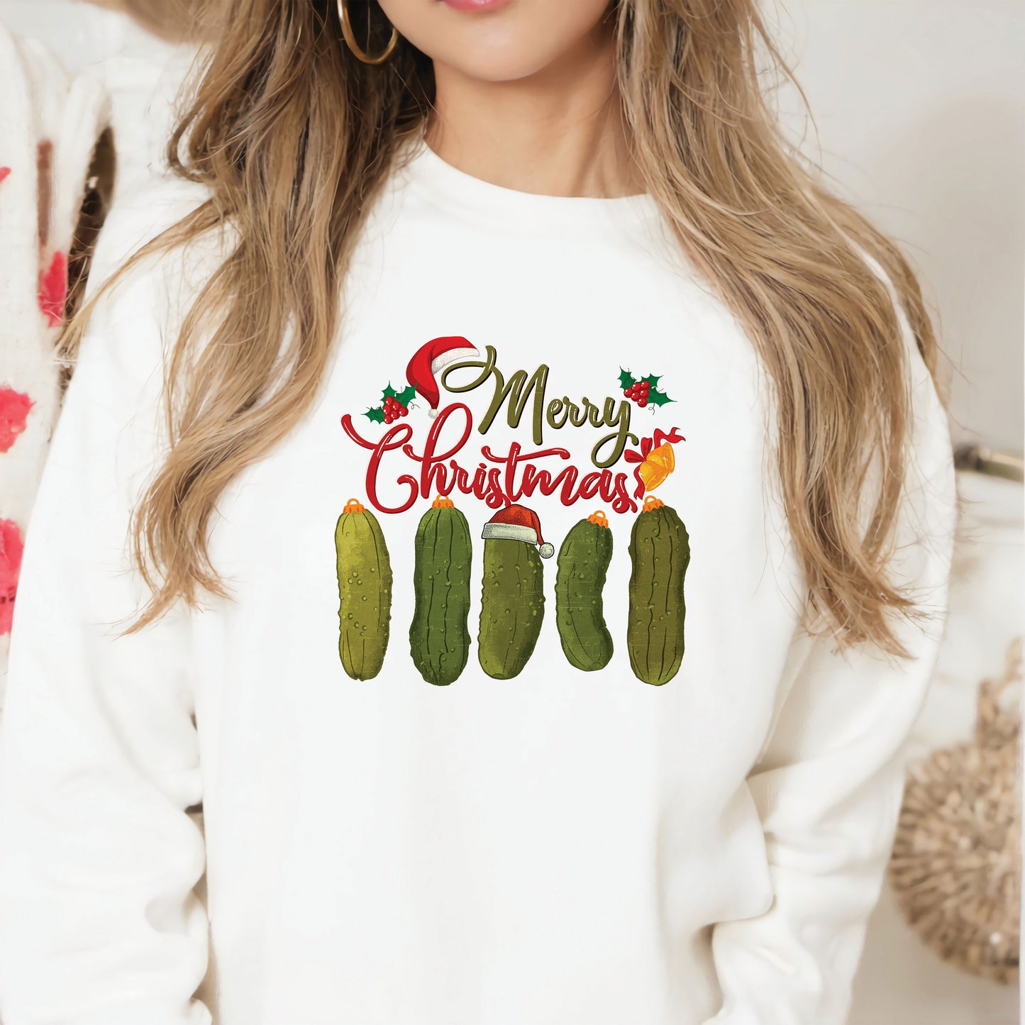 Merry Christmas Pickle Theme DTF Transfer