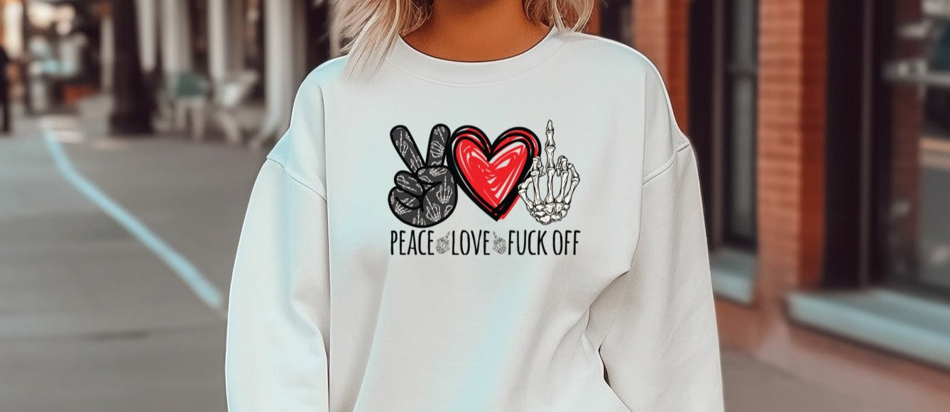Peace Love **uk Off DTF Transfer