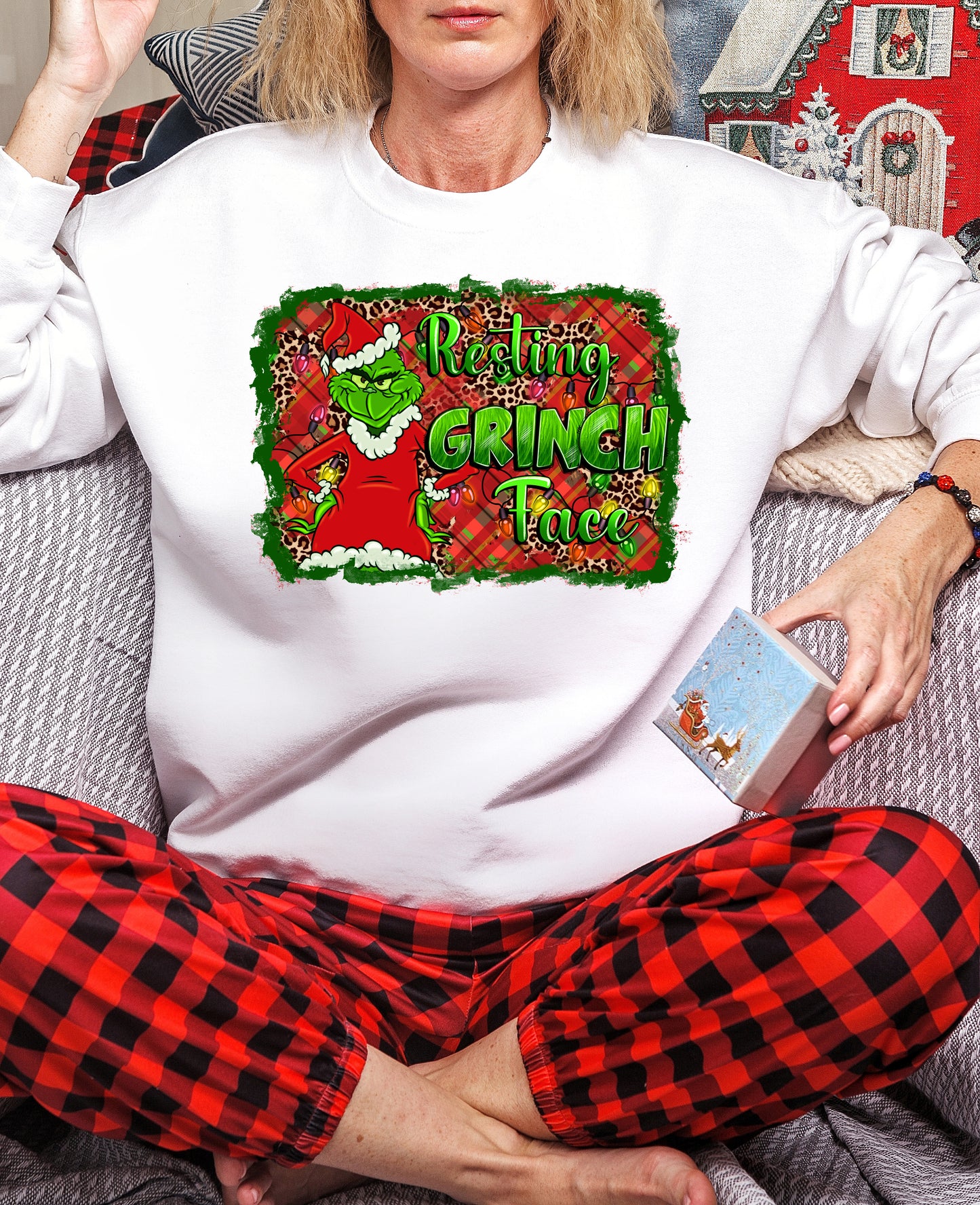 Resting Green Guy Face DTF Transfer