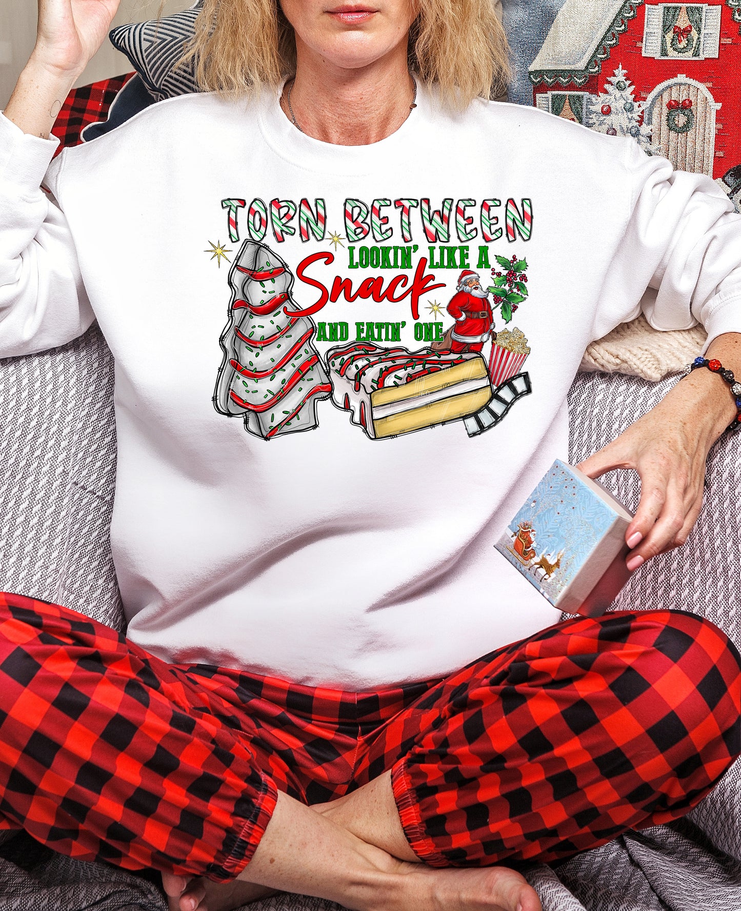 Torn Between Lookin Like A Snack and Eatin One DTF Transfer