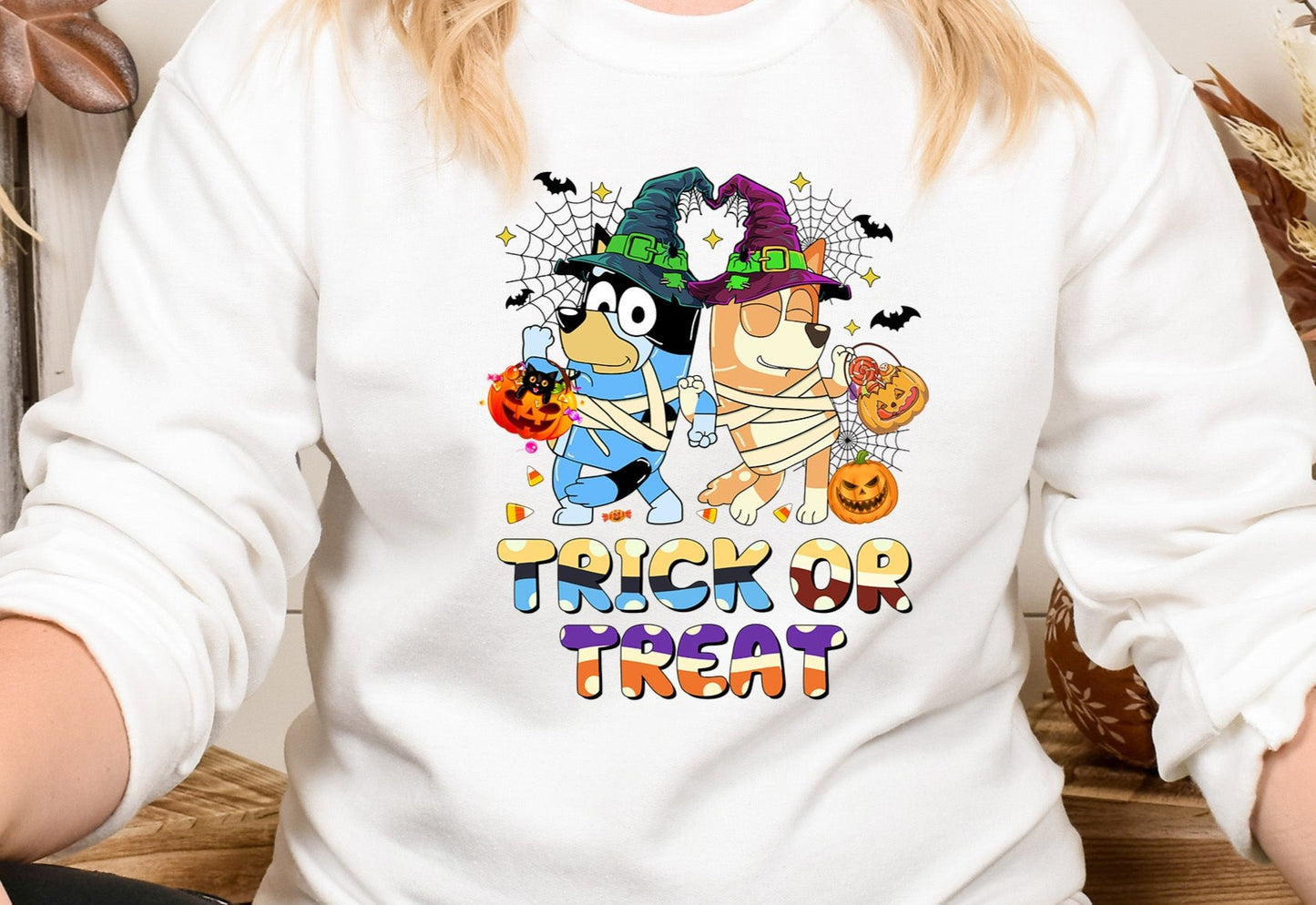 Trick or Treat Blue and Friends Theme, Halloween DTF Transfer