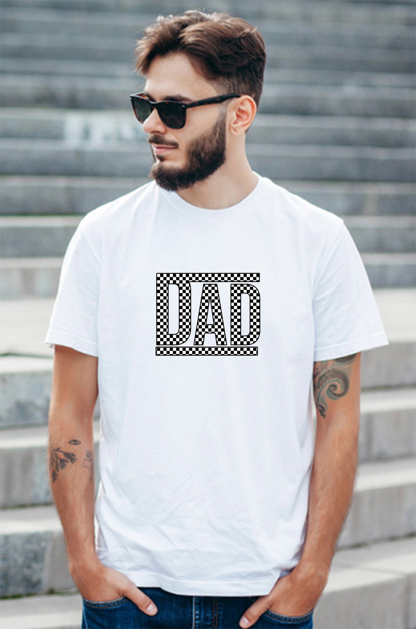 Checkered Dad, Fathers Day, Dad, Dads Birthday DTF Transfer