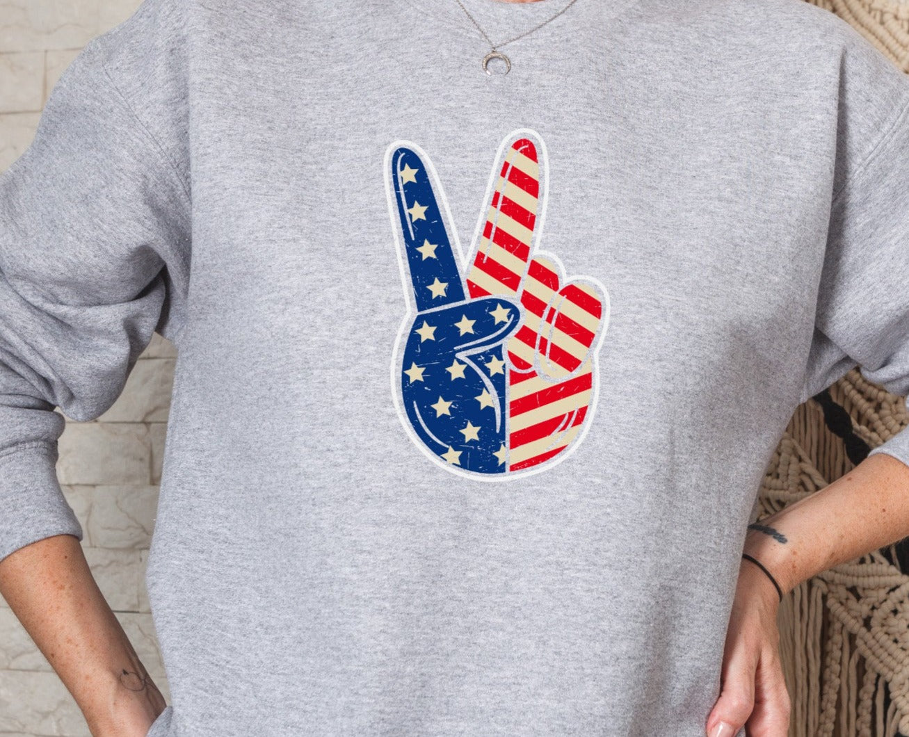 Patriotic Peace Sign DTF Transfer