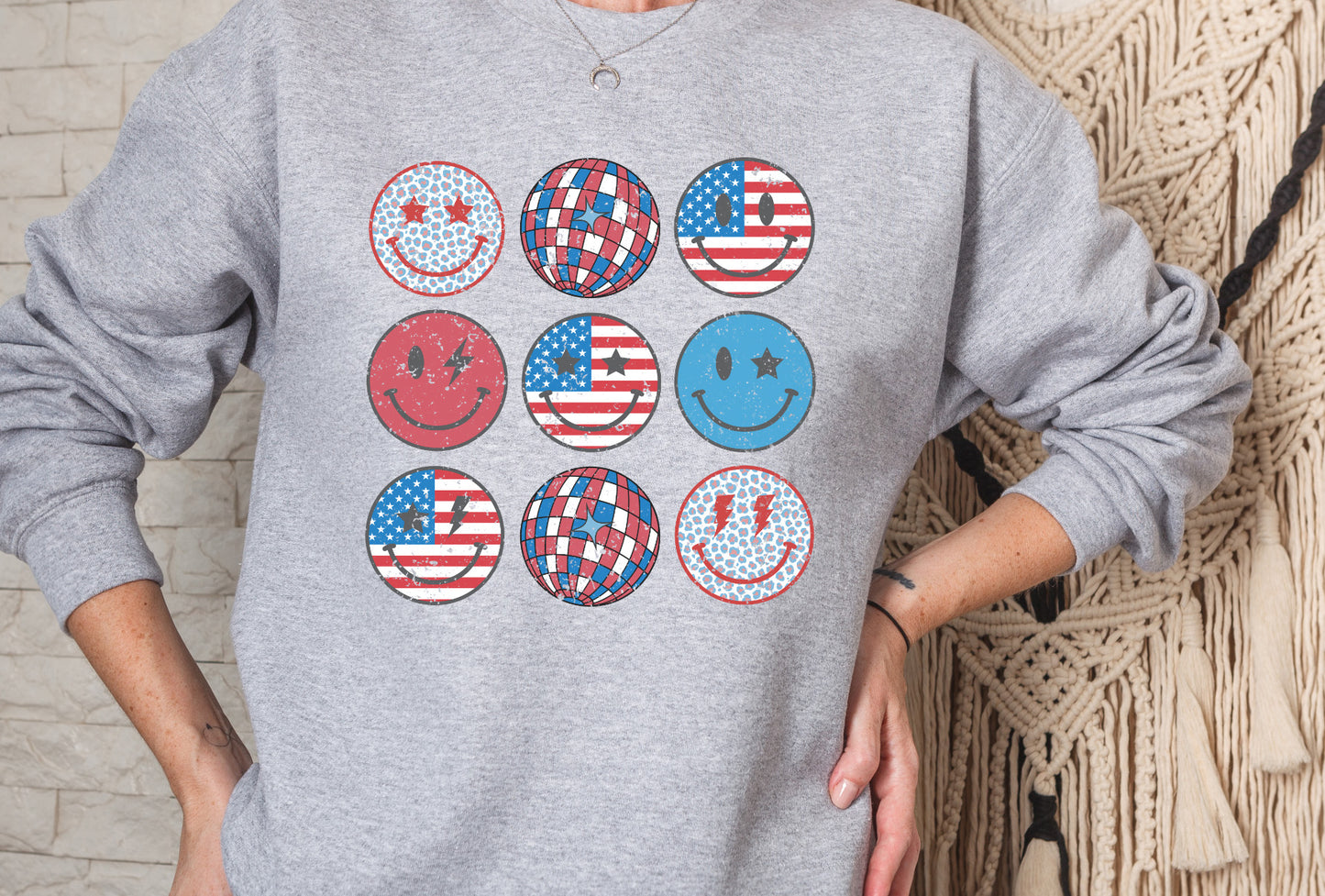 Happy Faces Retro DTF Transfer