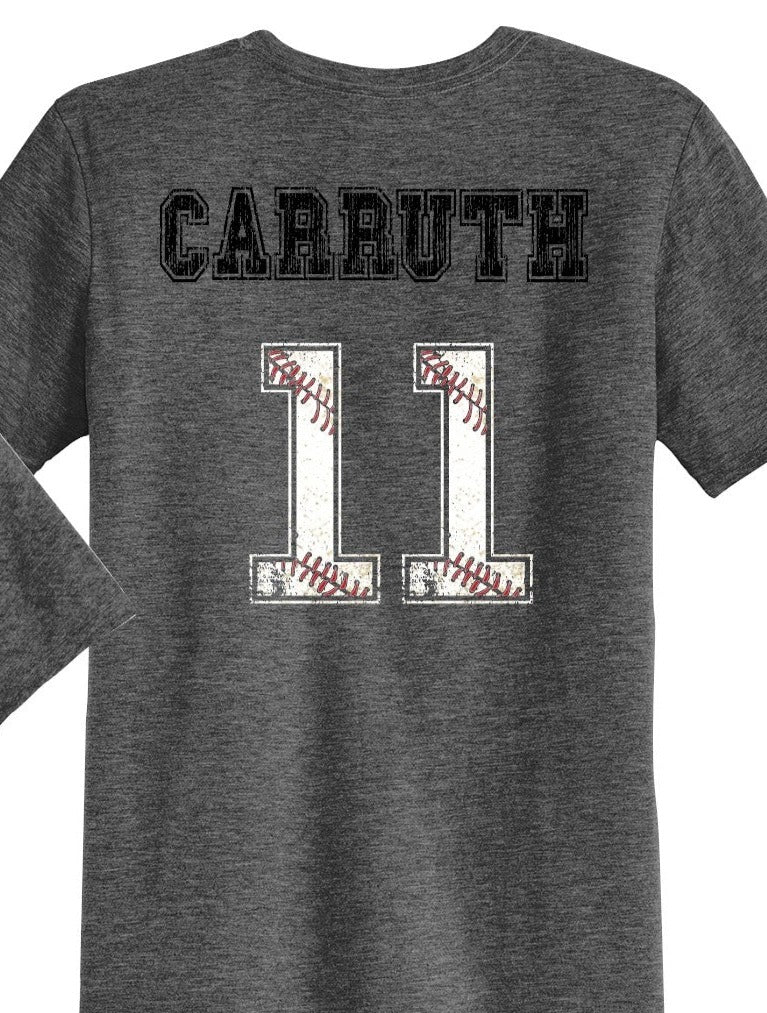 Mama baseball with name and number set, 2pc DTF Transfer