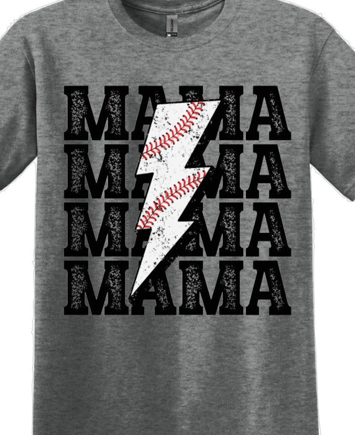 Mama baseball with name and number set, 2pc DTF Transfer
