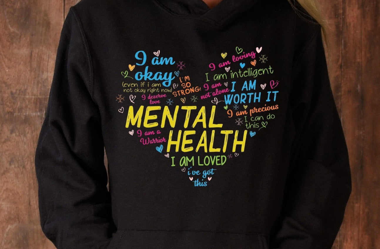 I am Okay, Mental Health, I am Loved, Self Loved, I am Worth it DTF Transfer