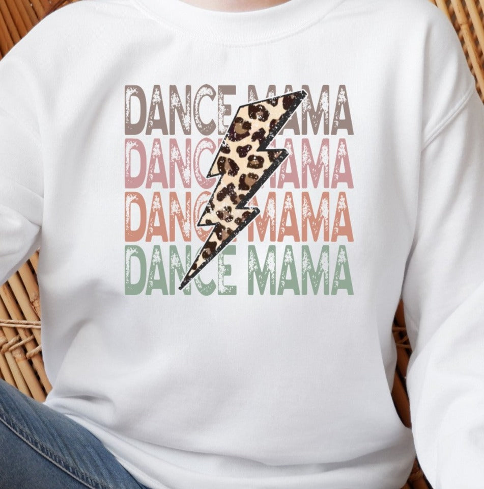 Dance Mama, Lightning Bolt, Distressed, Leopard, Dance DTF Design (1)