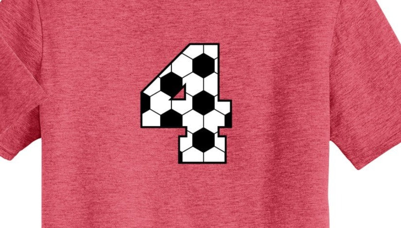 Mama Soccer and number set, Soccer Ball, 2pc DTF Transfer