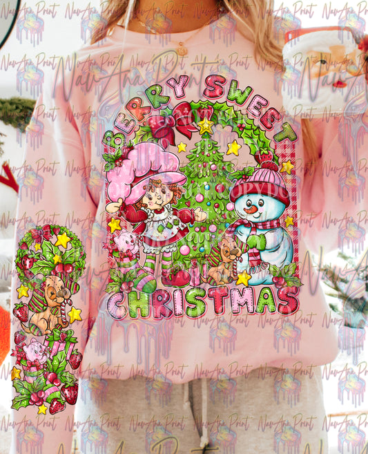 Berry Sweet Christmas Theme w/Sleeve option DTF Transfer