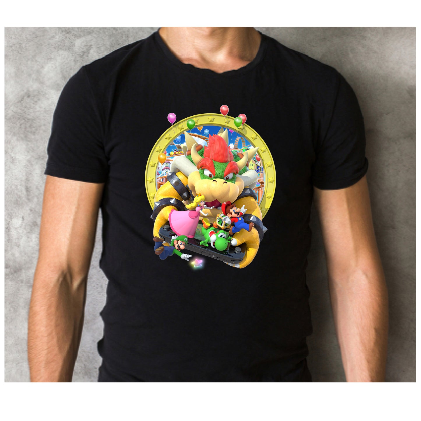 Bowser, Mario Brothers, Luigi, Princess Peach DTF Transfer