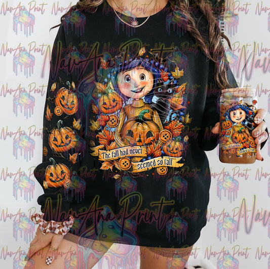 Button Eye Fall Theme w/Sleeve option DTF Transfer