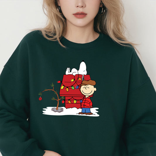 Charlie and Snoopy Christmas DTF Transfer