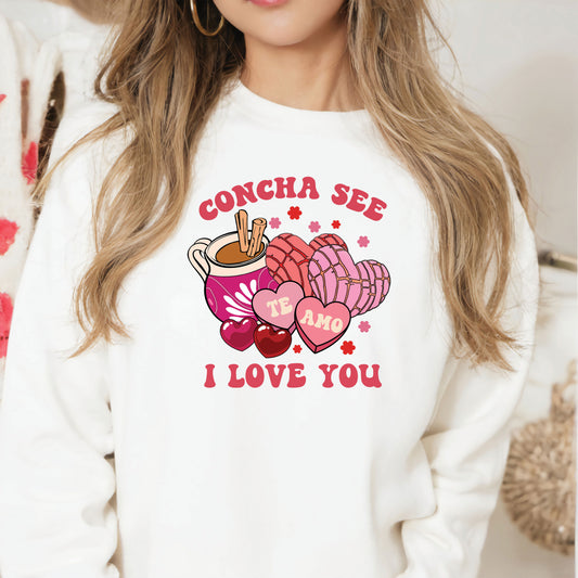 Concha See I Love You Valentines DTF Transfer