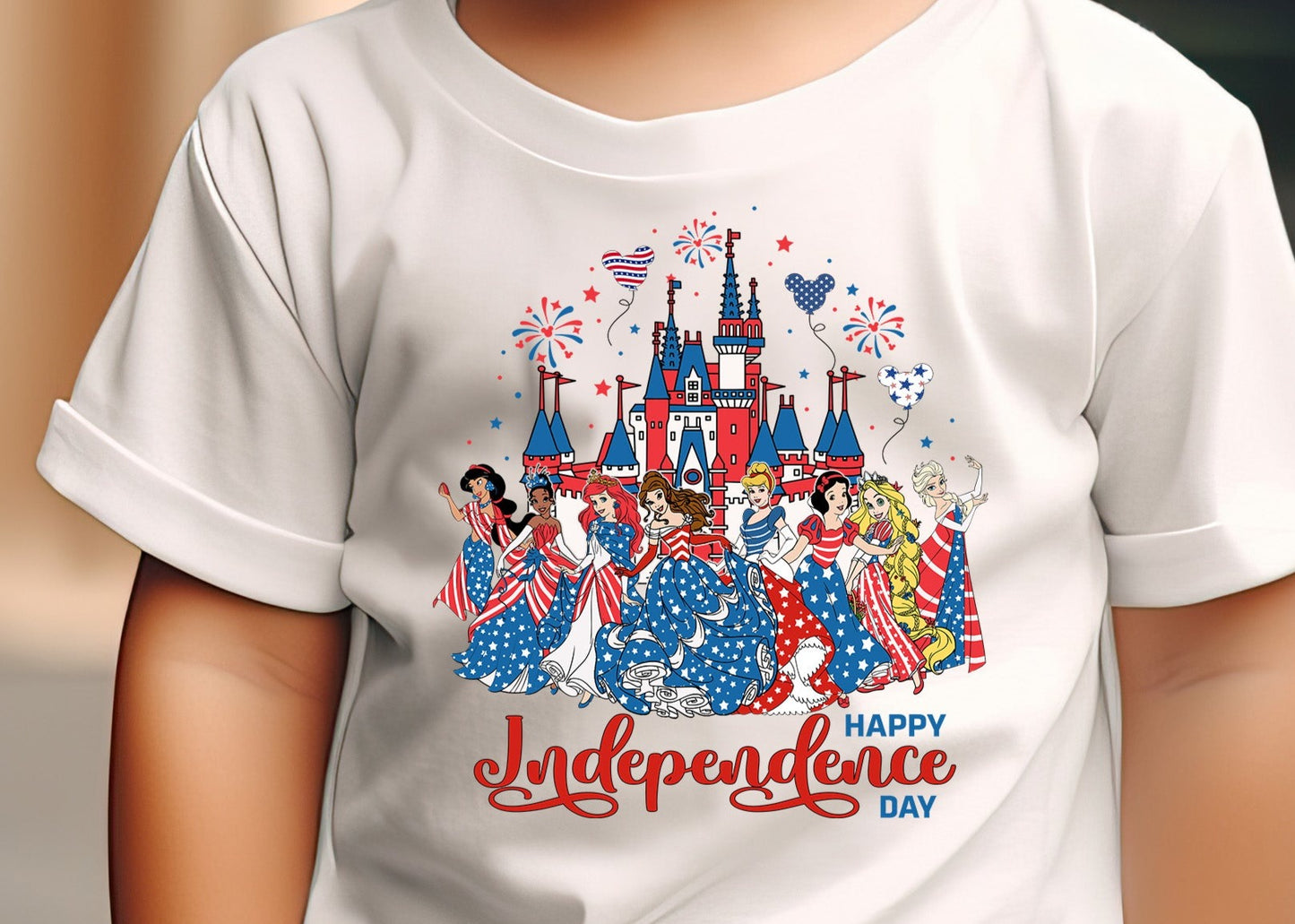 Princess Independence Day, Castle, Princesses, 4th of July DTF Transfer