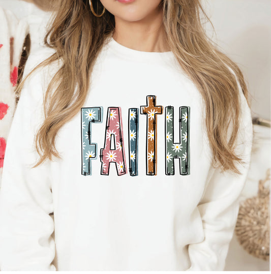 Faith Flowered Boho DTF Transfer