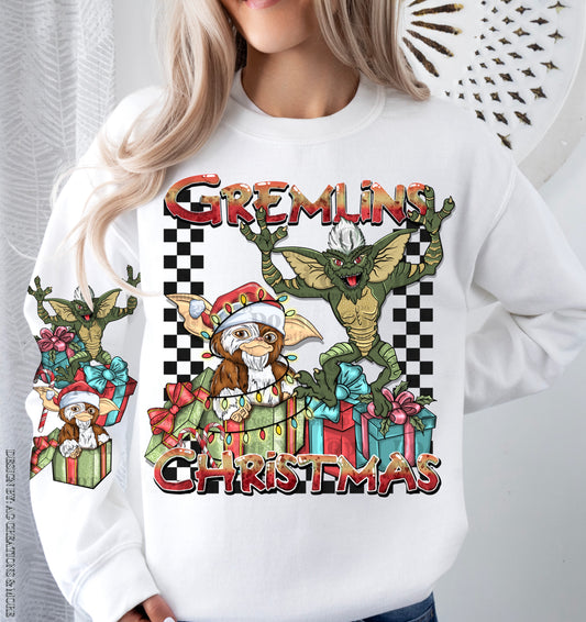 Gremlins Christmas w/Sleeve option DTF Transfer