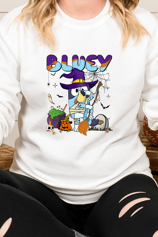 Halloween Bluey Witch Costume, Bluey and Friends Halloween DTF Transfer