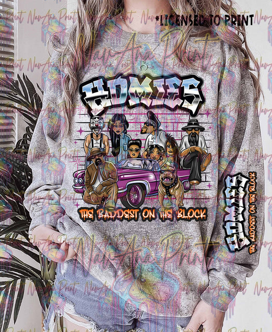 Homies Theme w/Sleeve option DTF Transfer