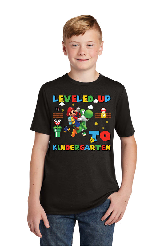 Super Mario Level Up to Kindergarten, Back To School DTF Transfer