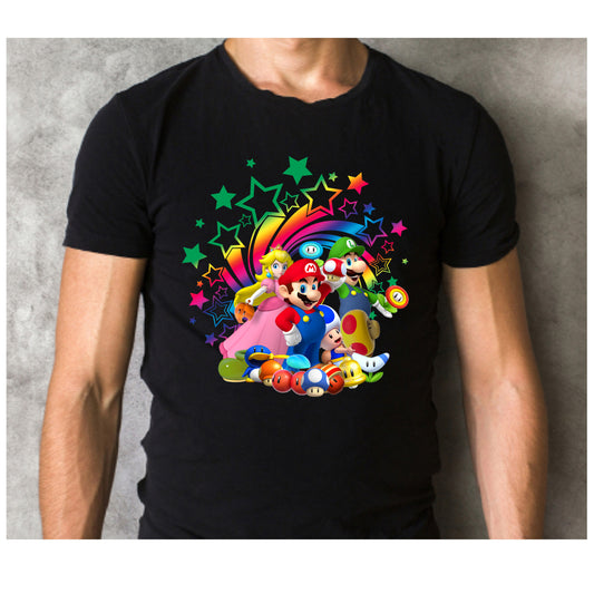 Super Mario and Friends, Luigi, Princess Peach, Toadstool DTF Transfer