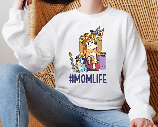 Mom Life Bluey Theme, Bluey and Bingo DTF Transfer