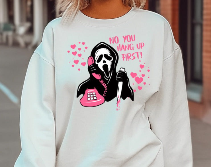 No You Hang Up First Hearts Scream Theme DTF Transfer – NavAna Printing ...