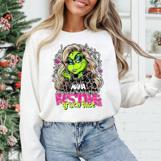 Single Mama Grinch Grinch DTF Transfer