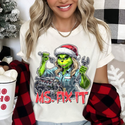 Handywoman Grinch DTF Transfer