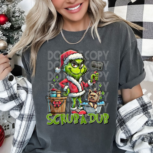 Pet Groomer Grinch DTF Transfer