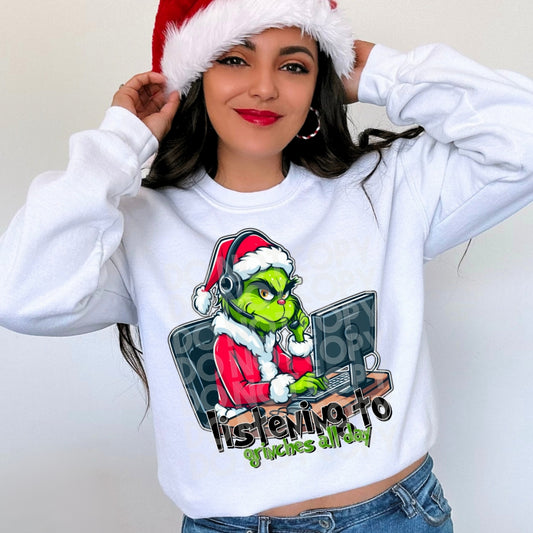 Call Center Grinch DTF Transfer