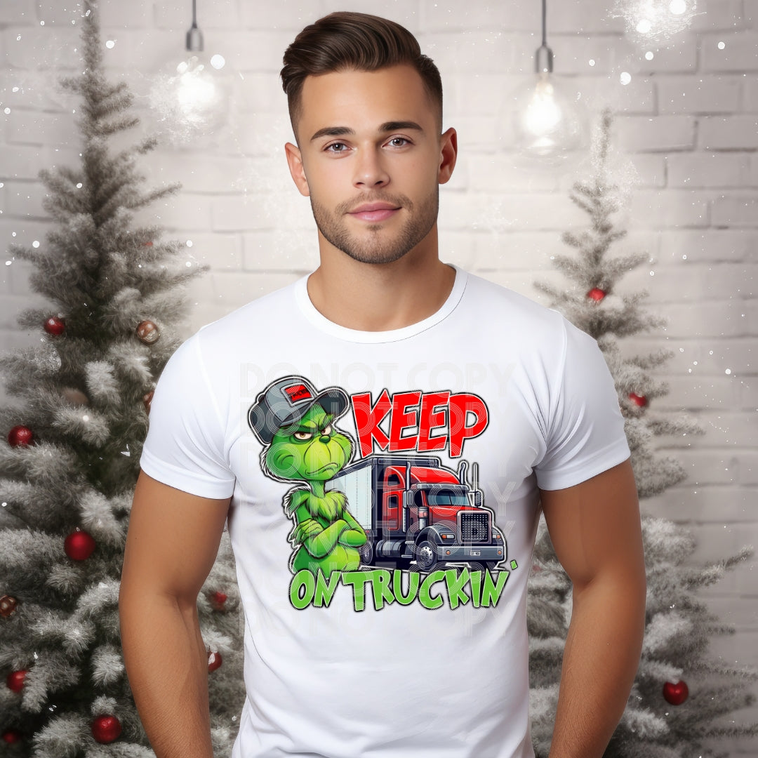 Trucker B Green Man DTF Transfer