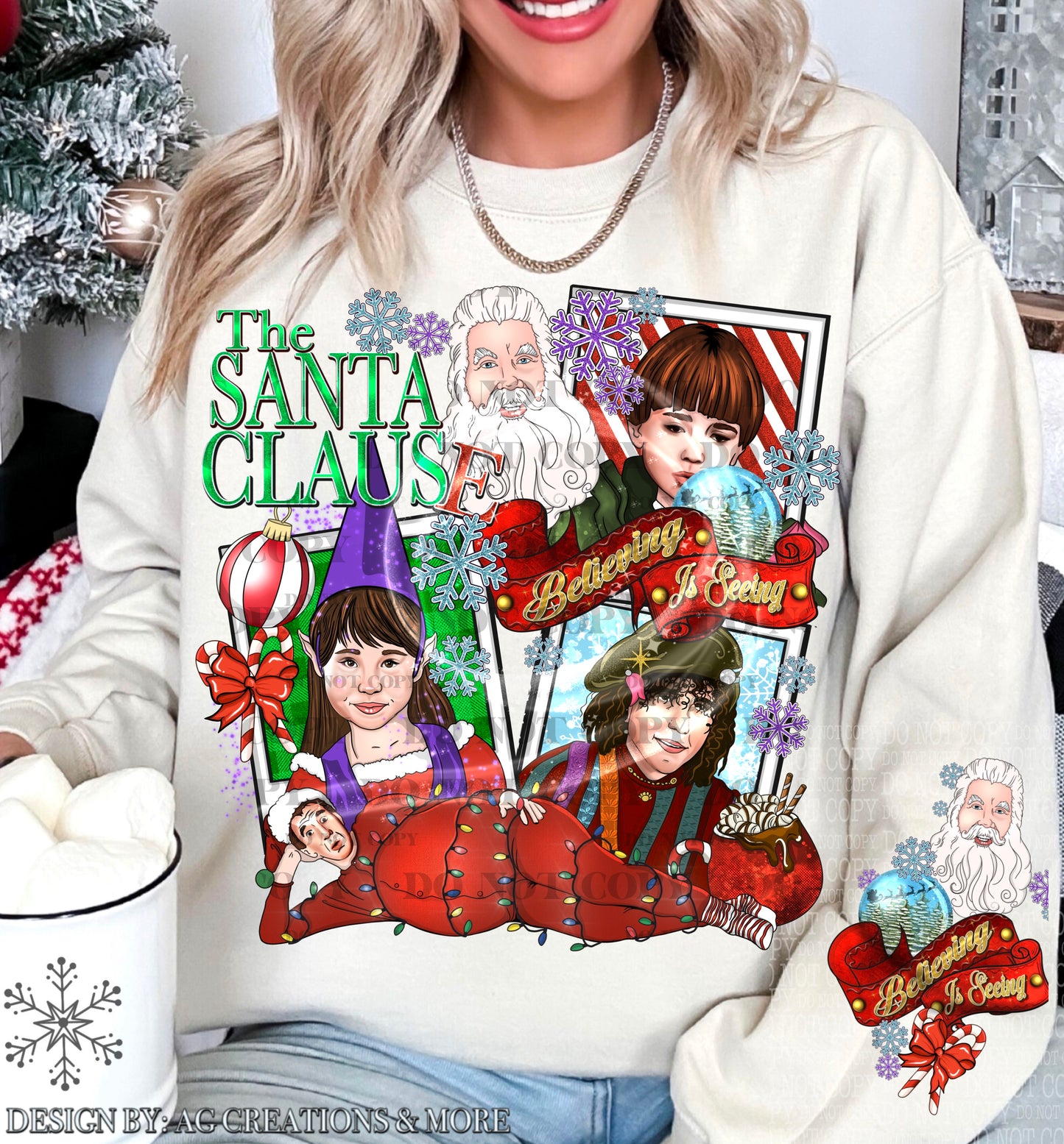 Santa Clause w/Sleeve option DTF Transfer