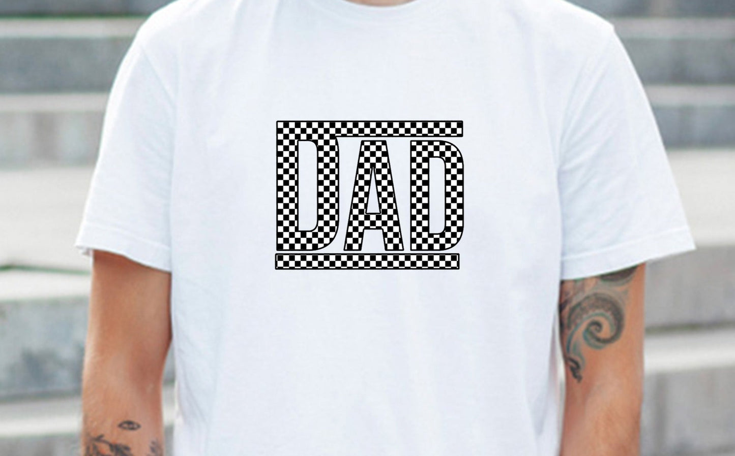 Checkered Dad, Fathers Day, Dad, Dads Birthday DTF Transfer
