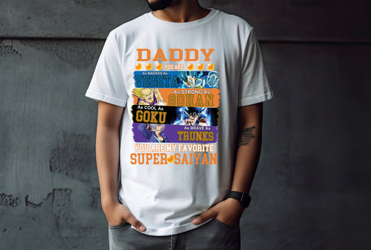 Dragon Ball Z, Super Saiyan Dad Fathers Day, Dad, Dads Birthday DTF Transfer