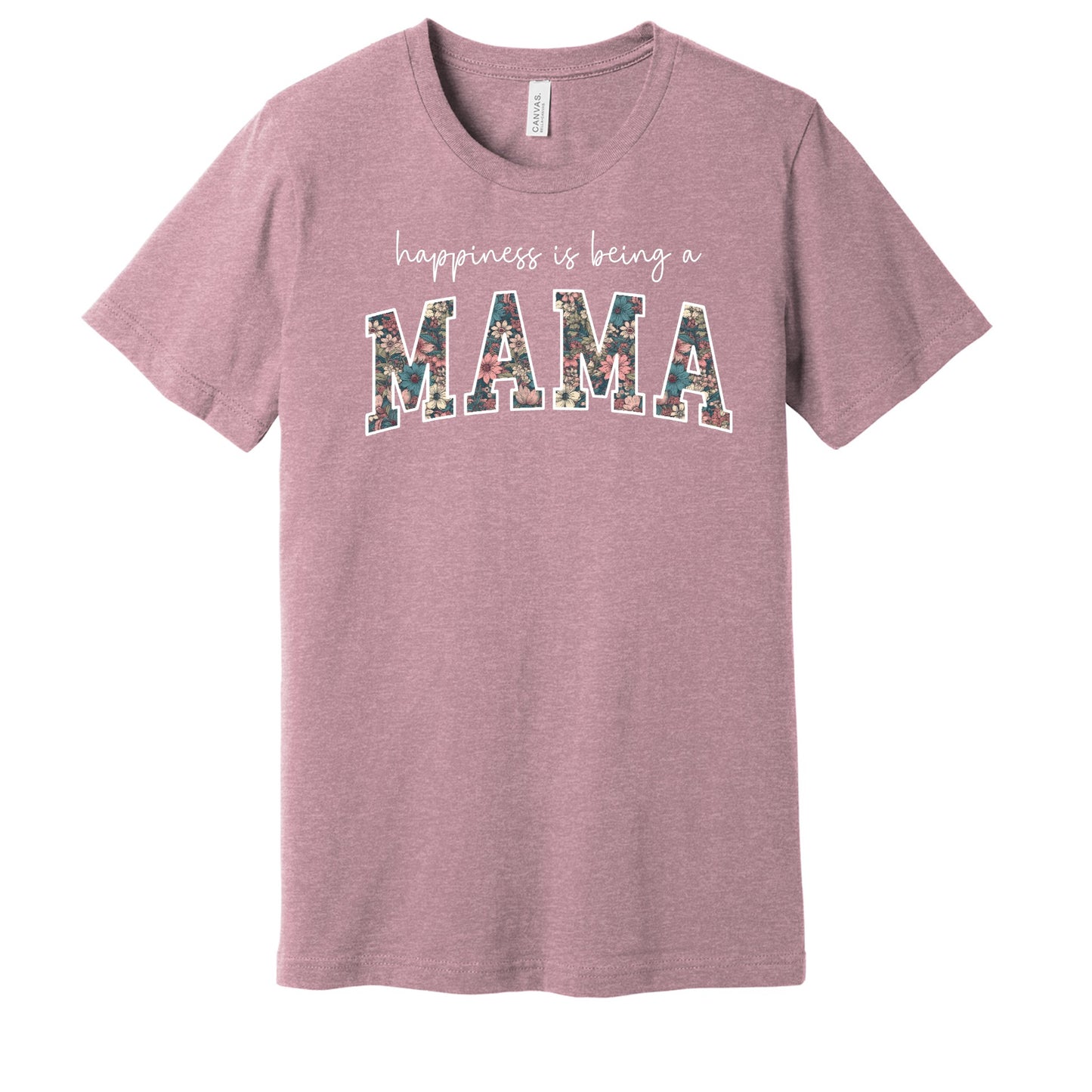 Happiness is being a Mama, Vintage Flowers, Mama, Floral, Vintage Mama DTF Transfer Design