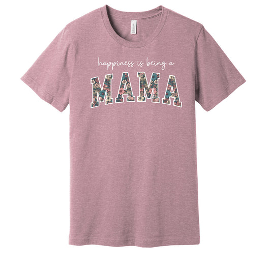 Happiness is being a Mama, Vintage Flowers, Mama, Floral, Vintage Mama DTF Transfer Design