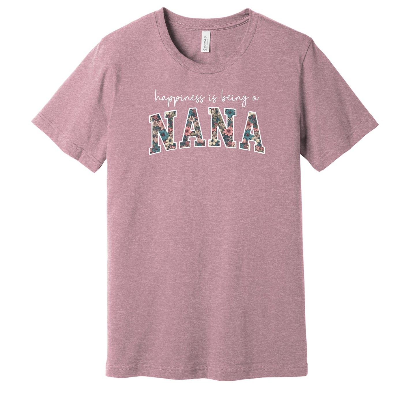 Happiness is being a Nana, Vintage Flowers, Nana, Floral, Vintage Nana DTF Transfer Design