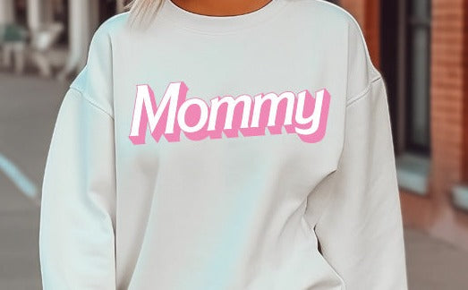 Mommy, Mom Barbie Font DTF Transfer