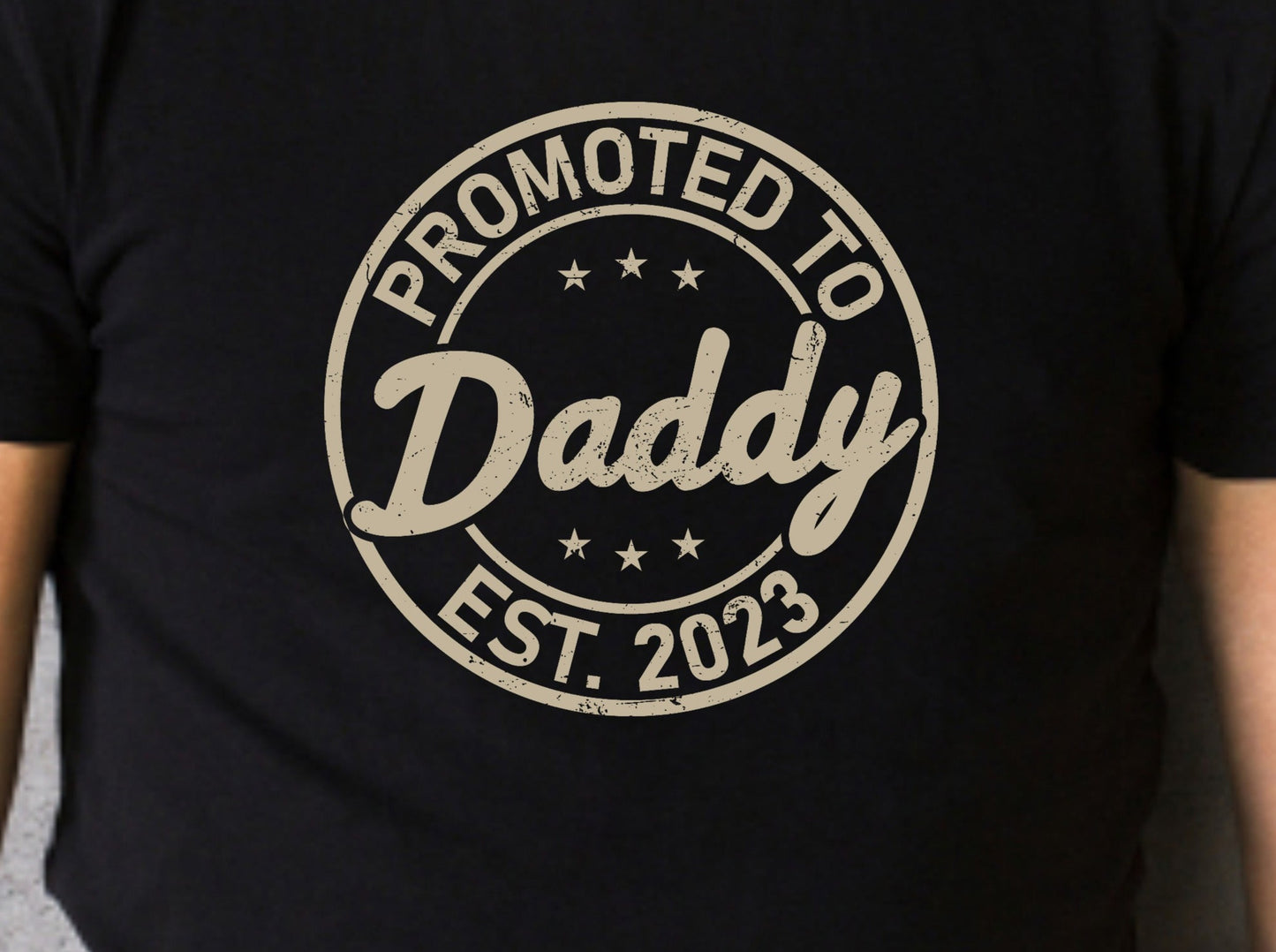 Promoted To Daddy 2023, Fathers Day, Dad, Dads Birthday DTF Transfer