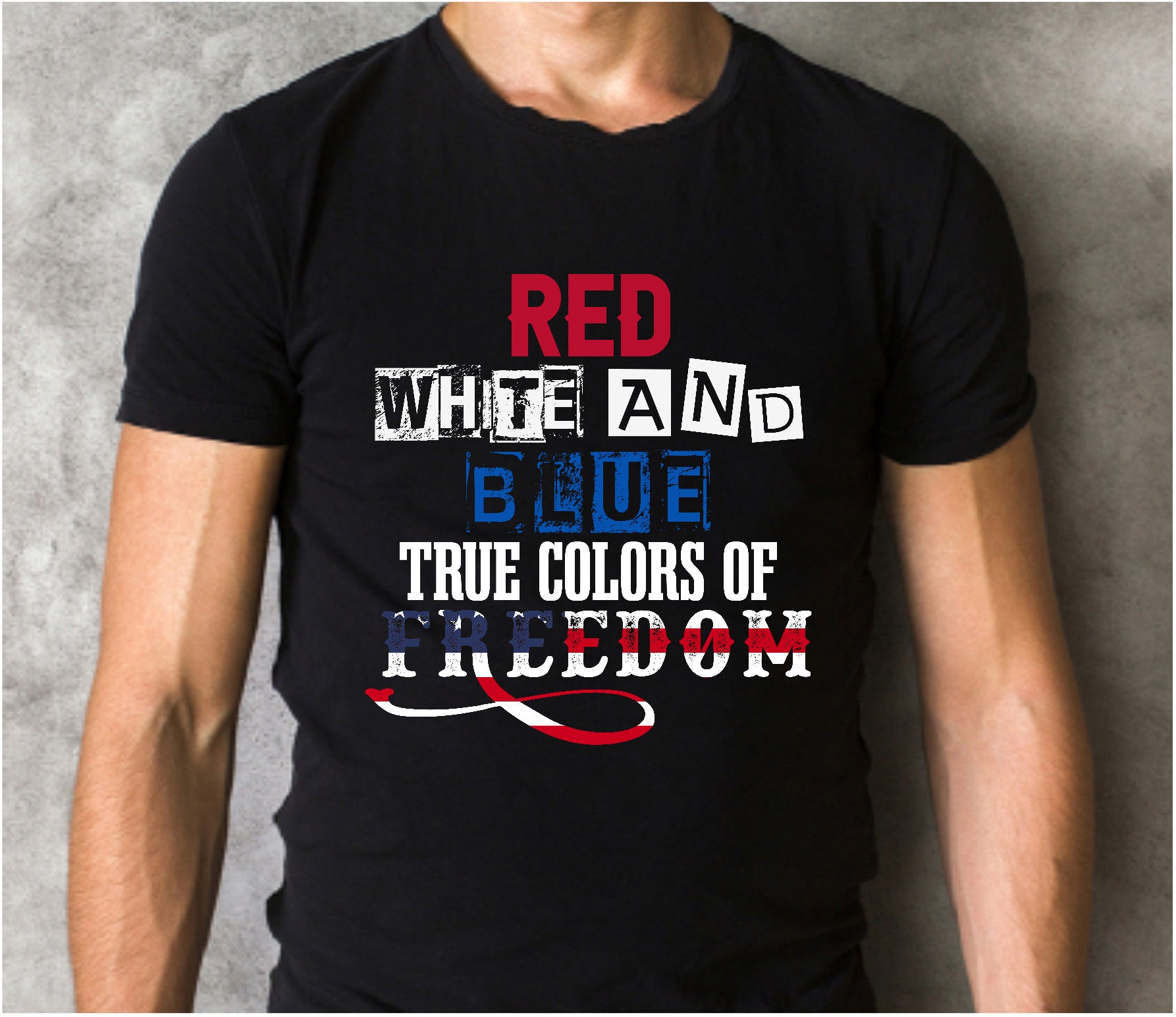 Red white blue are the true colors of freedom, Patriotic, Red, White a ...