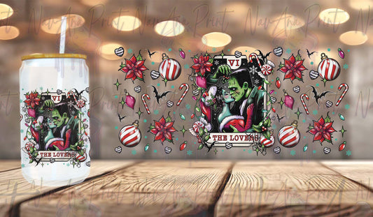 The Lovers Tarot Christmas Theme UV DTF