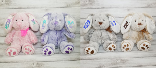 Personalized Easter Plush Bunnies with Name, Happy Easter, 1st Easter, Year