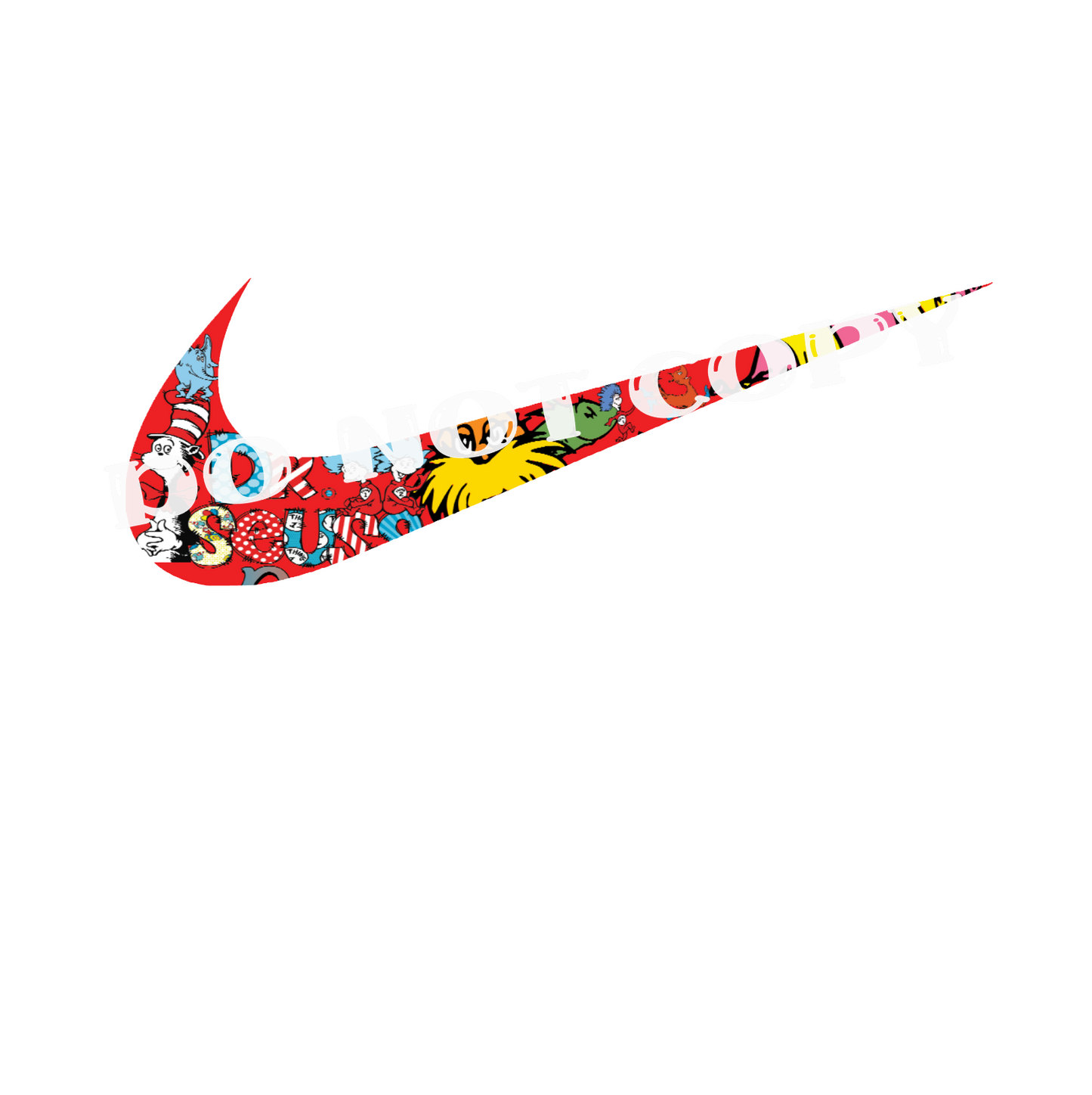 Dr Suess swoosh design-DTF Transfer